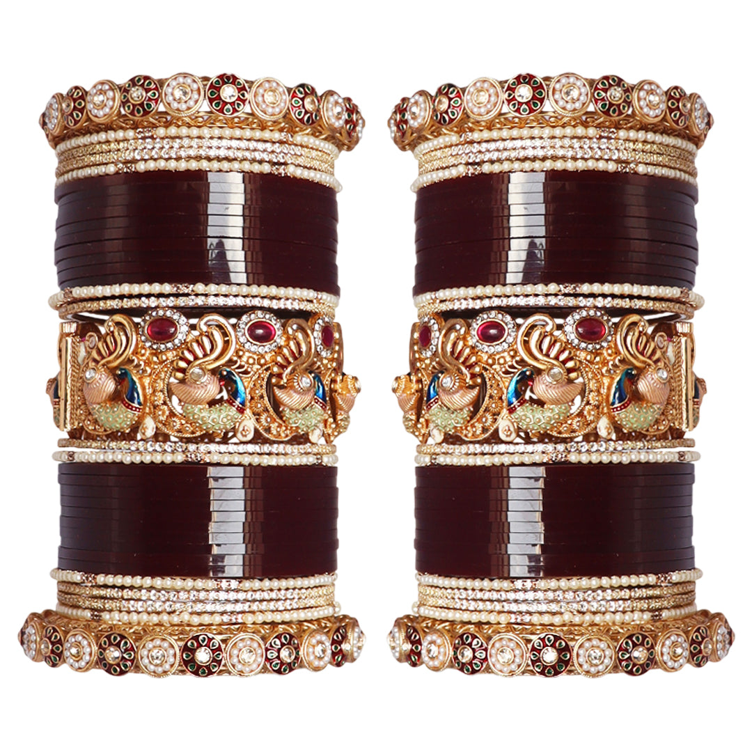 Wedding Bangles For Bride With Latest Peacock Motifs