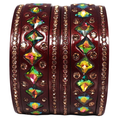 Rakhi Special Traditional Lac Bangles Set With Latest Kundan Design