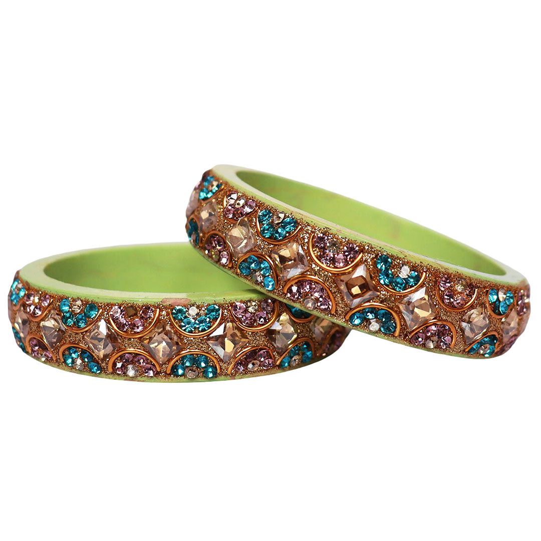 Jaipuri Fancy Lac Kada Bangles For Women With Latest Kundan Design