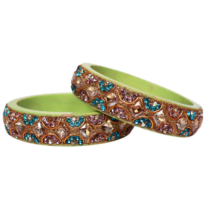 Jaipuri Fancy Lac Kada Bangles For Women With Latest Kundan Design