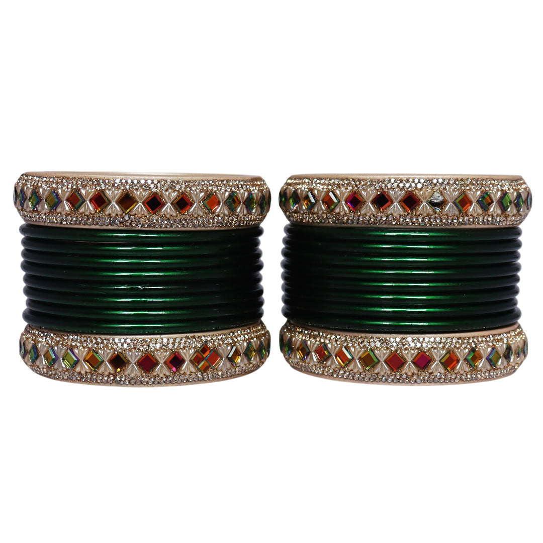 Premium Handmade Pure Lac Bangles Set for Women with Traditional Rajasthani Design by TAJ BRIDAL STORE