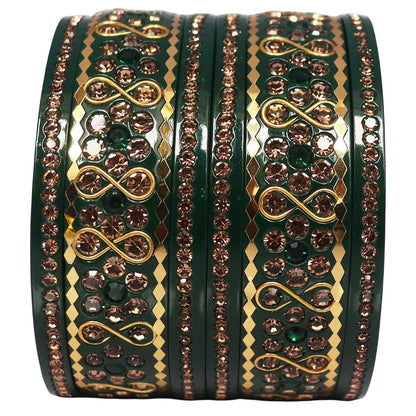 Festival Special Fancy Lac Bangles Set With Latest Stone Design