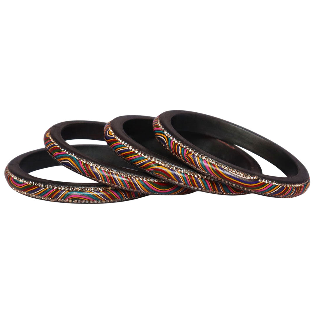 Designer Jaipuri Lac Kada with Multicolor Lahariya Artwork