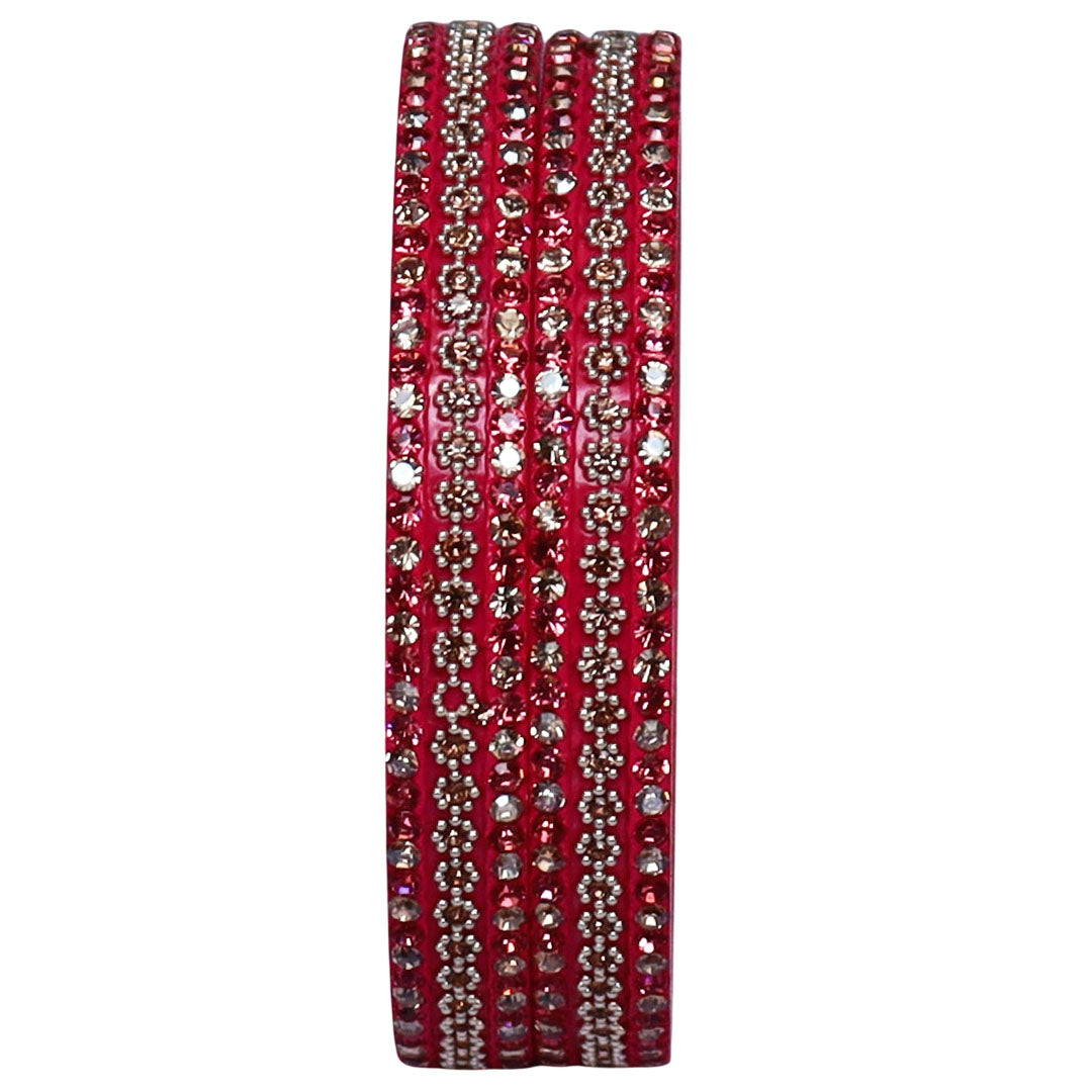 Jaipuri Lac Bangles Artificial Stones Kada Set for Women