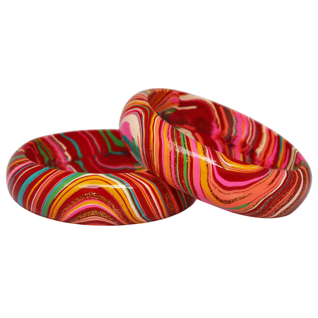 Stylish Wave Pattern Lac Kada Bangles for Wedding & Party Wear