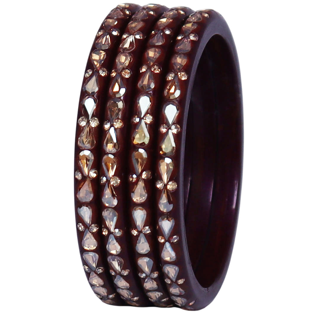 Traditional Stone Studded Lac Bangles For Women's