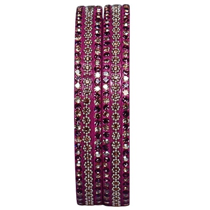 Jaipuri Lac Bangles Artificial Stones Kada Set for Women