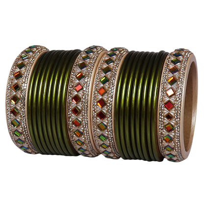 Handmade Pure Lac Bangles Set for Women | Traditional Rajasthani Glossy Bangles By TAJ BRIDAL STORE
