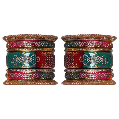 Rajasthani Designer Wedding Chura Set With Latest Kundan Design