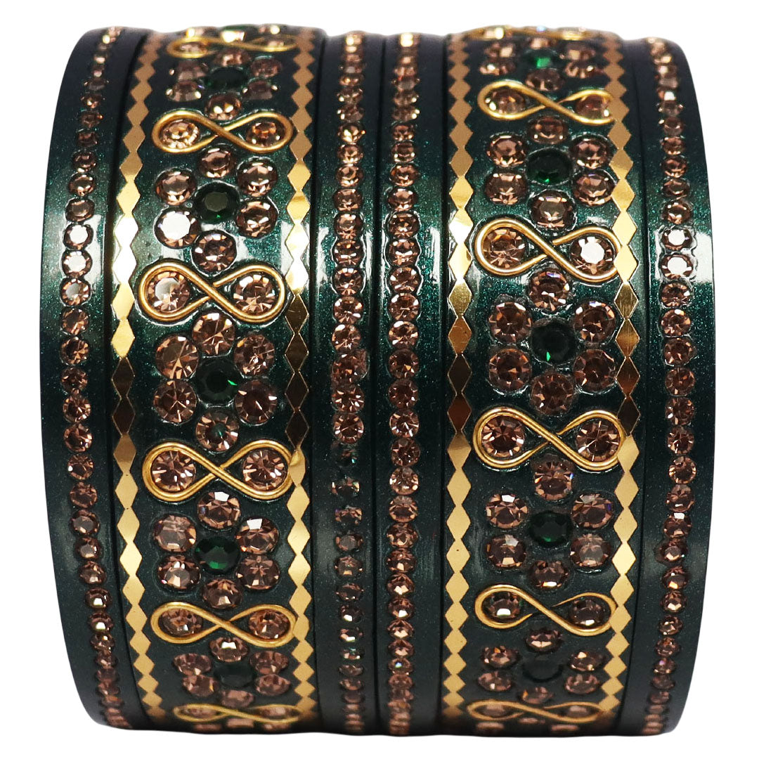 Festival Special Fancy Lac Bangles Set With Latest Stone Design
