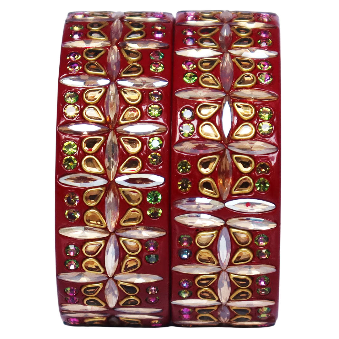 Exclusive Lac Kada Bangles in Latest Artificial Stones Design