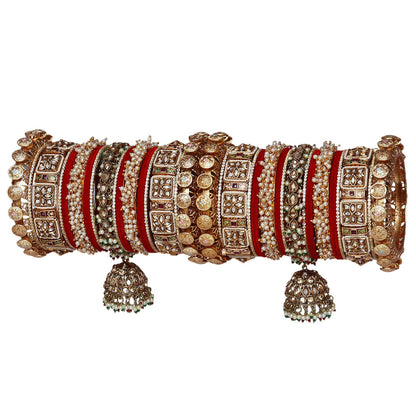 Indian Bridal Chooda Set with Jhumka Hanging's