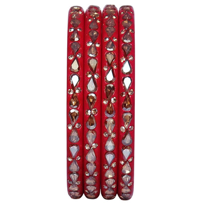 Traditional Stone Studded Lac Bangles For Women's