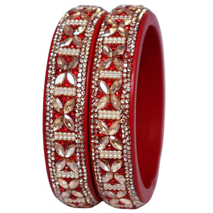 Elegant Jaipuri Lac Kundan Kada Set for Brides and Wedding Guests