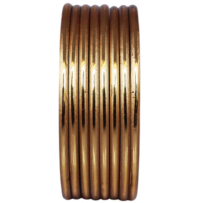 Handmade lac bangles set of 8 with Golden Paat work