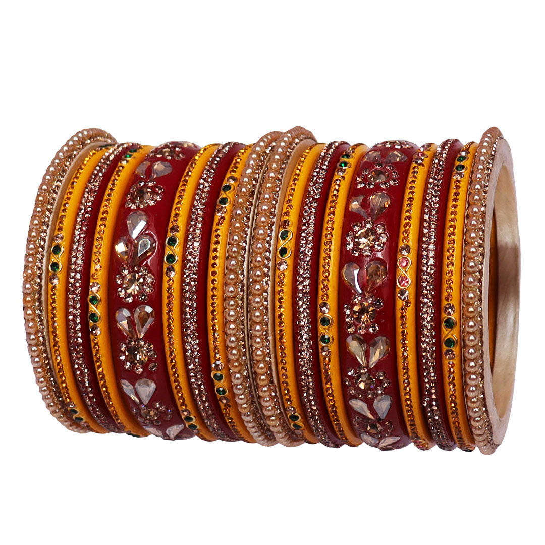 Traditional Handmade Lac Bridal Chura Set With Latest Kundan Design