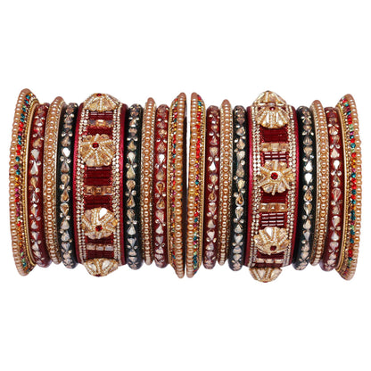Rajasthani Lac Bangles Wedding Wear Kundan Designer Set