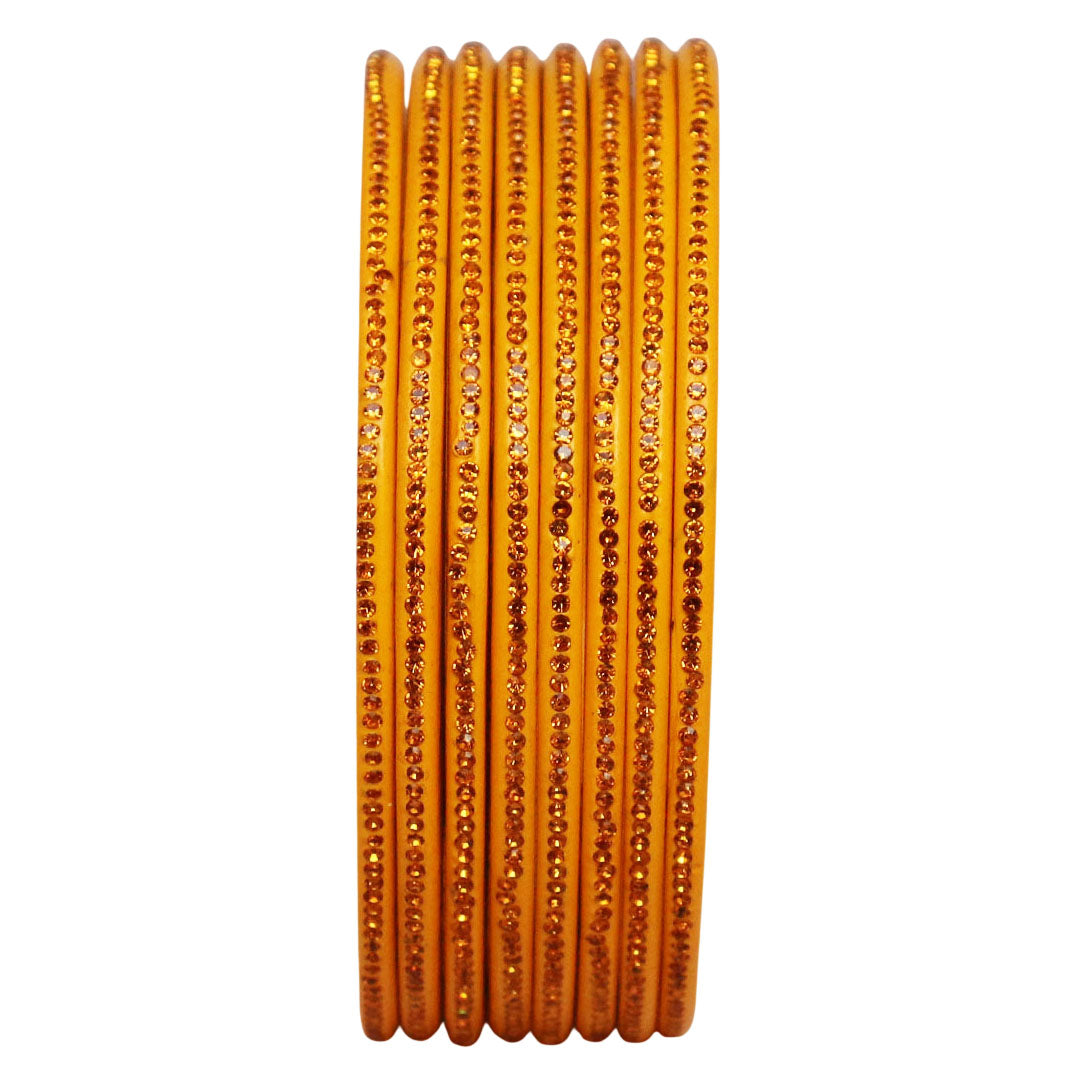 Traditional Rajasthani Lac Bangles with Fine Rhinestones Design