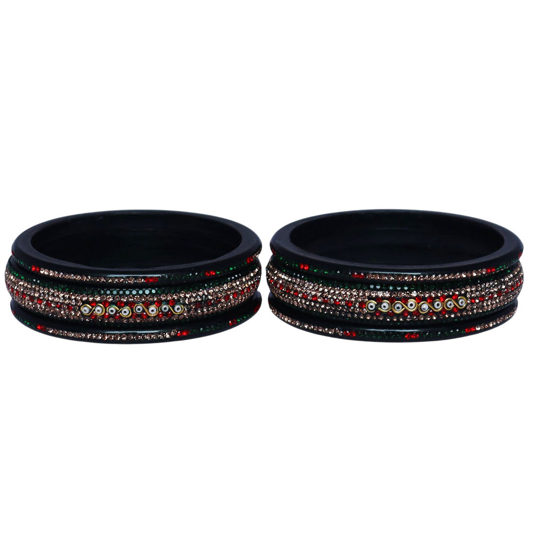 Jaipuri Lac Bangles with Latest Beads & Rhinestone Design