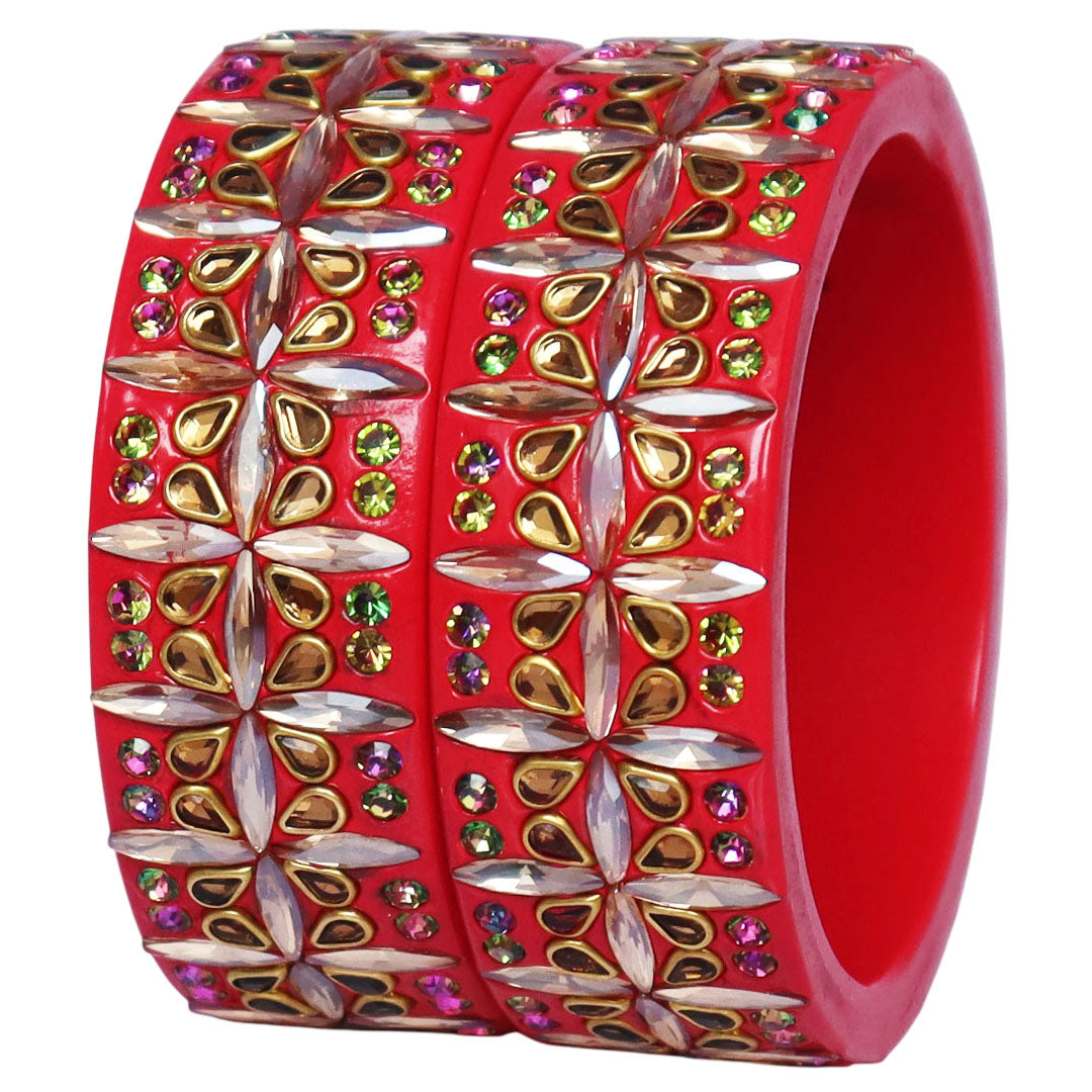 Exclusive Lac Kada Bangles in Latest Artificial Stones Design