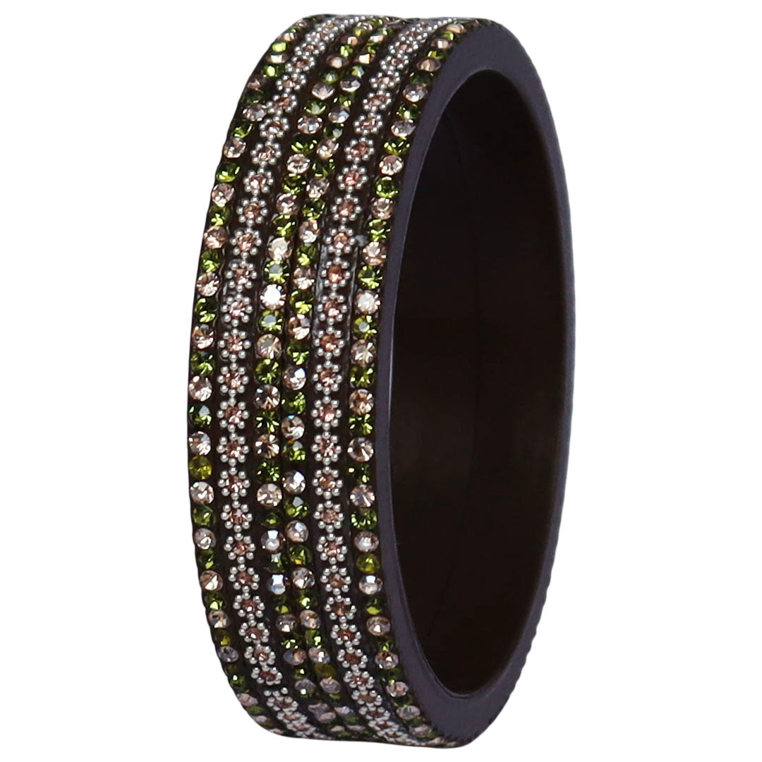 Jaipuri Lac Bangles Artificial Stones Kada Set for Women