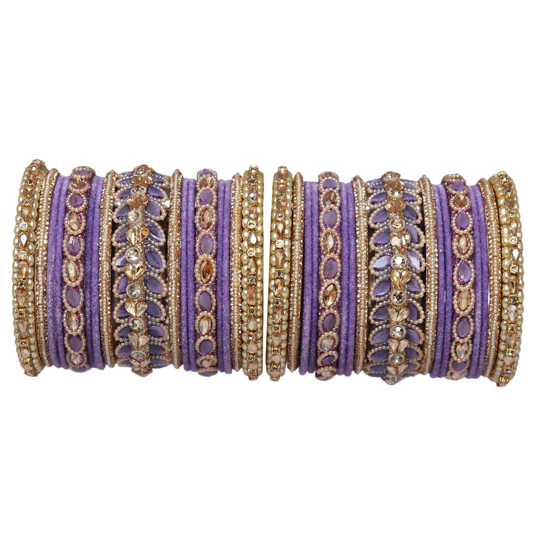 Indian Bridal Wedding Bangles Set – Kundan & Beads Work
