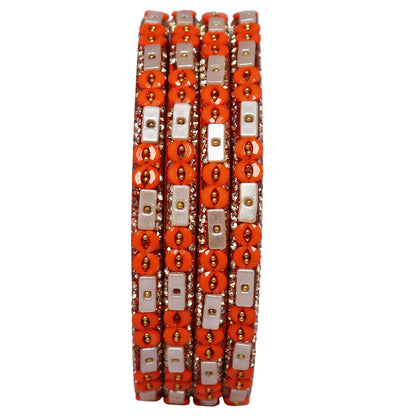 Designer Rajasthani Lac Bangles with Rhinestone & Bead Work by Taj Bridal Store