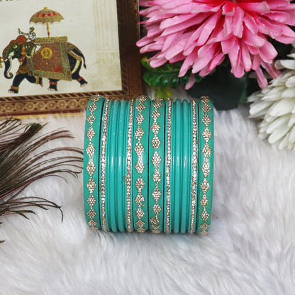 Festive Special Designer Lac Chura Set With Latest Rhinestones Design