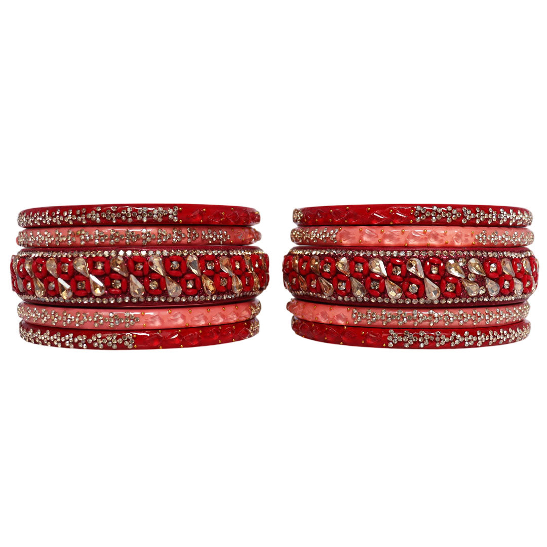 Womens Designer Lac Bangles Set With Latest Kundan Design
