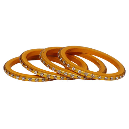 Classic Rajasthani Lac Bangles with Sparkling Flower Stones