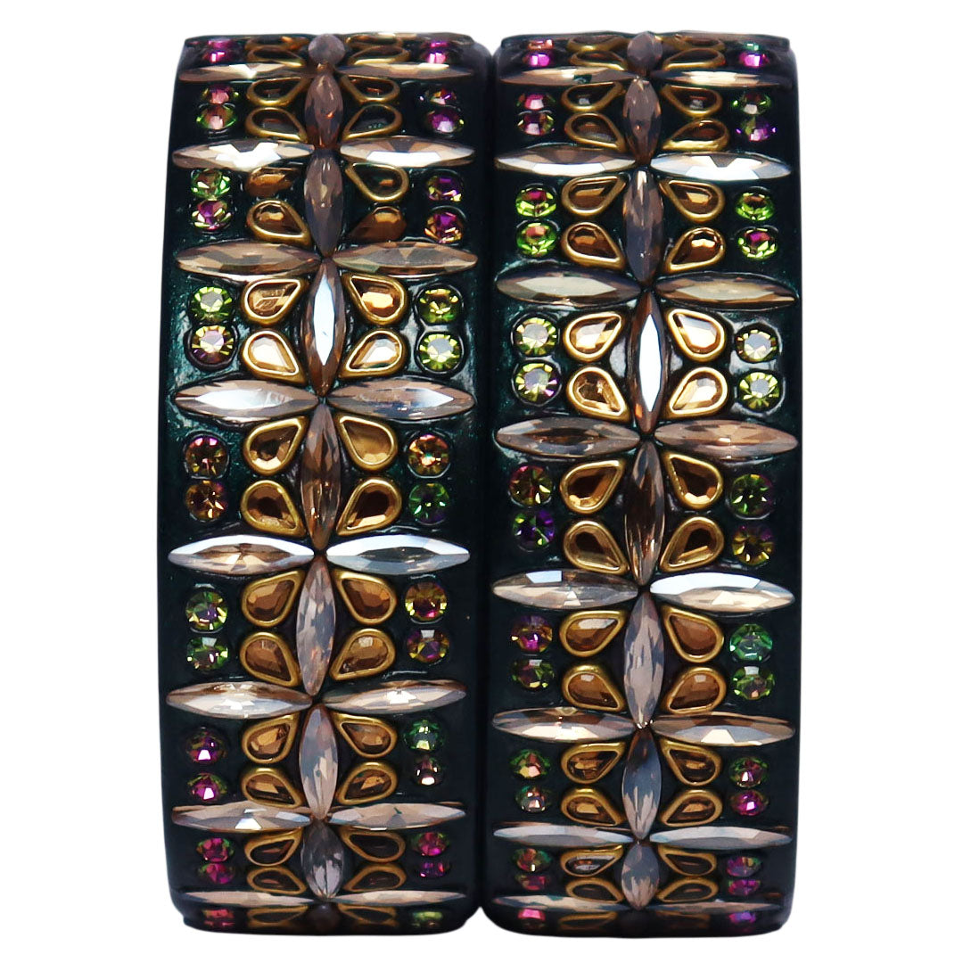 Exclusive Lac Kada Bangles in Latest Artificial Stones Design