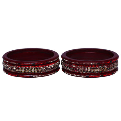 Jaipuri Lac Bangles with Latest Beads & Rhinestone Design