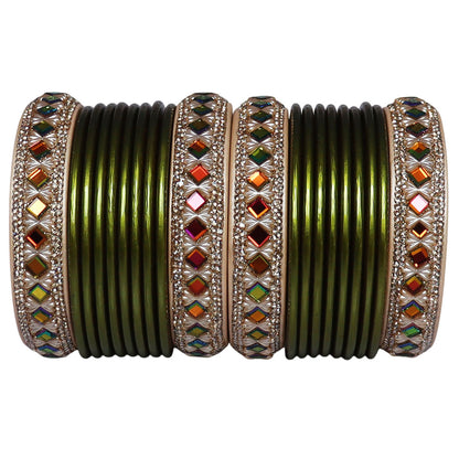 Handmade Pure Lac Bangles Set for Women | Traditional Rajasthani Glossy Bangles By TAJ BRIDAL STORE