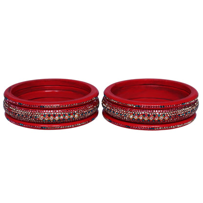 Jaipuri Lac Bangles with Latest Beads & Rhinestone Design