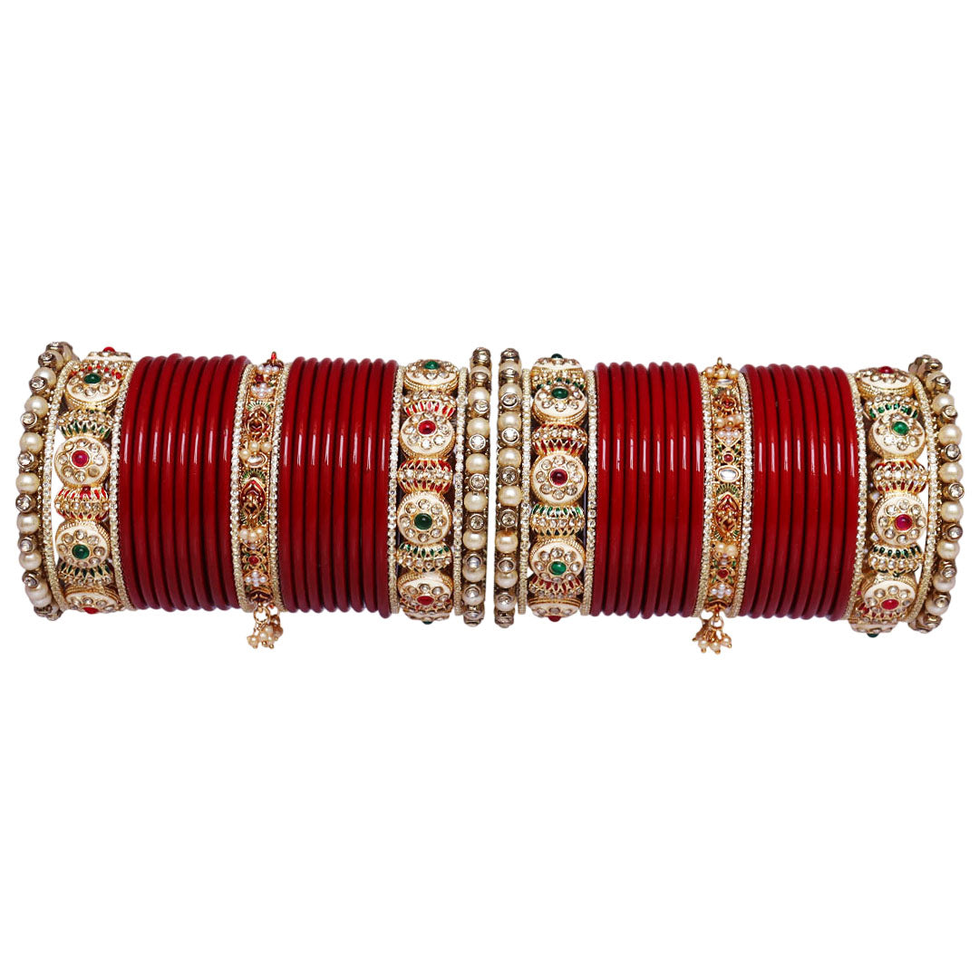 Bridal Bangles Set Designer Artificial Stone Bridal Chura
