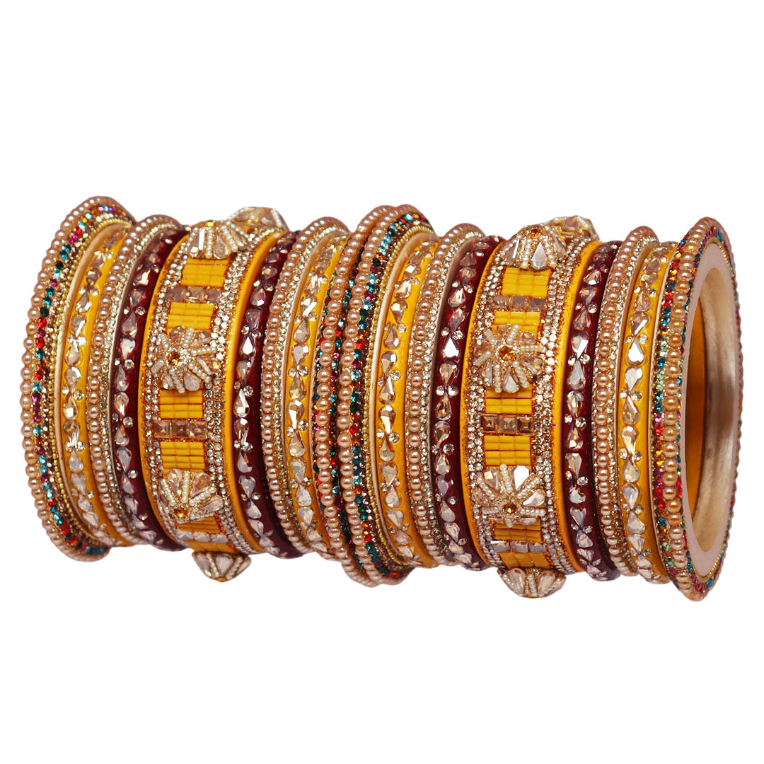 Rajasthani Lac Bangles Wedding Wear Kundan Designer Set