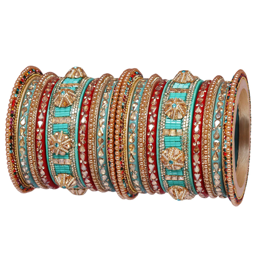 Rajasthani Lac Bangles Wedding Wear Kundan Designer Set