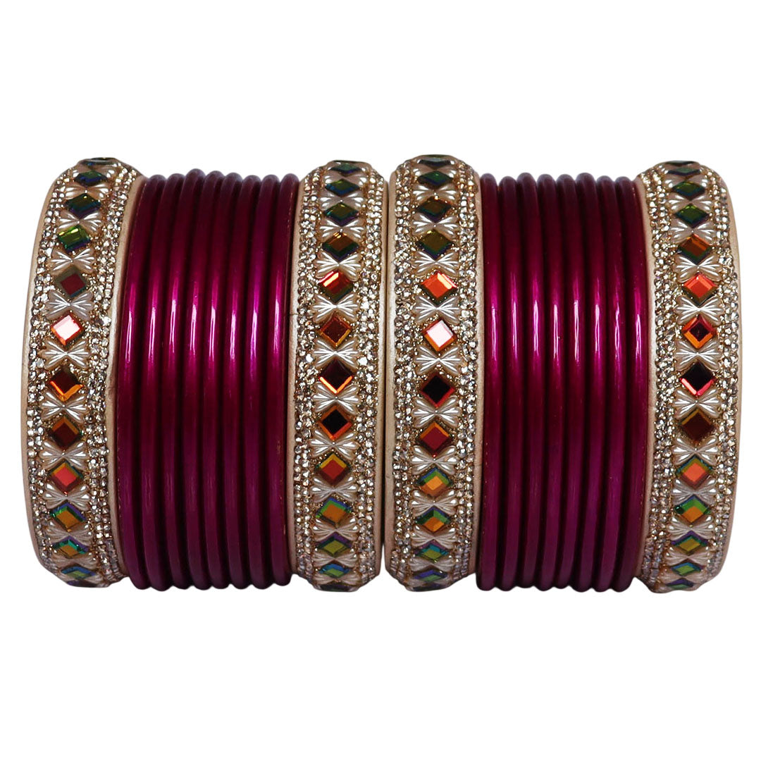 Traditional Handmade Jaipur Pure Lac Bangles Set for Women | Glossy Festival & Bridal Bangles