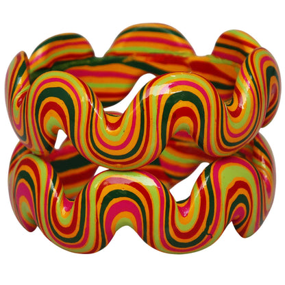 Trendy Wave Pattern Lac Kada for Wedding & Festive Wear