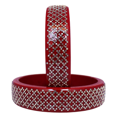 Jaipuri Lac Kada Bangles Set in Latest Rhinestones Design