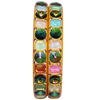 Traditional Indian Lac Bangles for Women | Antique AD Stone Ethnic Bangles by TAJ BRIDAL STORE