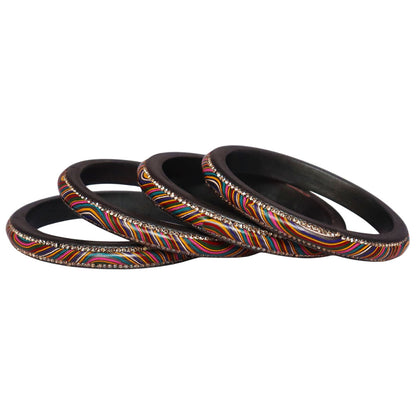 Designer Jaipuri Lac Kada with Multicolor Lahariya Artwork