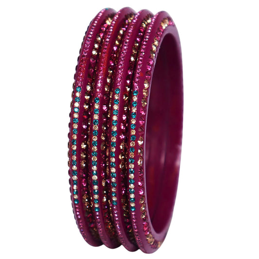 Designer Lac Bangles for Rakhi in Latest Rhinestones Design