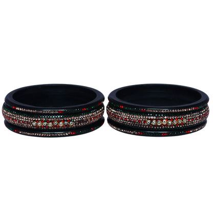 Jaipuri Lac Bangles with Latest Beads & Rhinestone Design