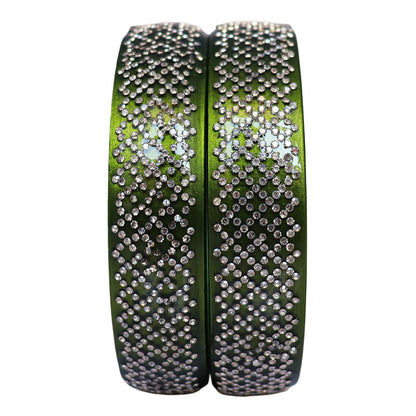 Jaipuri Lac Kada Bangles Set in Latest Rhinestones Design