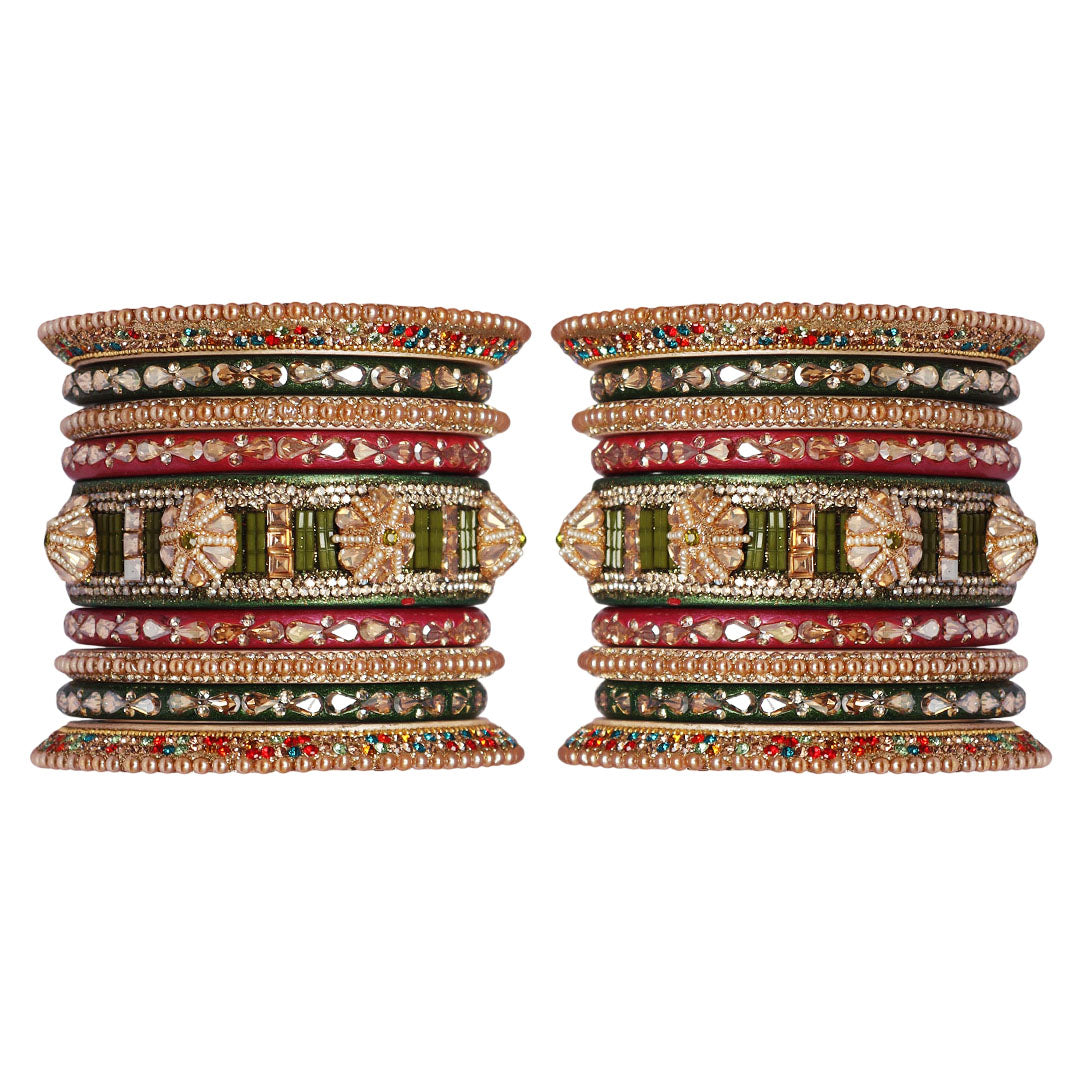 Rajasthani Lac Bangles Wedding Wear Kundan Designer Set