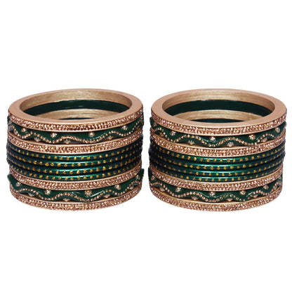 Karwa Chauth Special Designer Lac Bangles Set in Zig-Zag Design