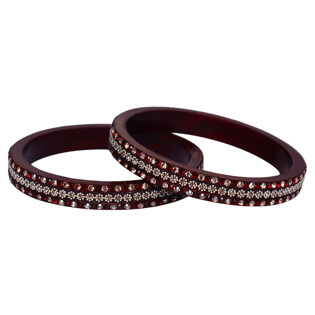 Jaipuri Lac Bangles Artificial Stones Kada Set for Women