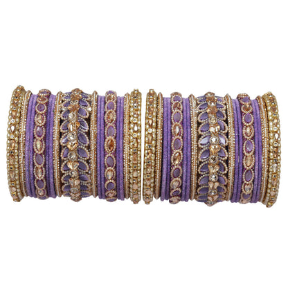 Indian Bridal Wedding Bangles Set – Kundan & Beads Work