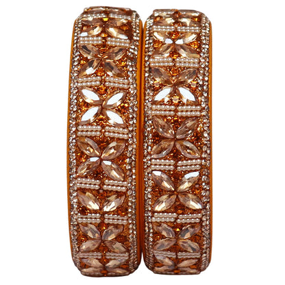 Jaipuri Handmade Lac Kada with Kundan Beads Craft